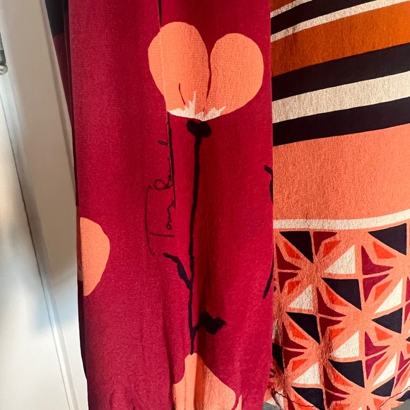 Tory Burch Silk Patchwork Branded Blouse Size 14 $385 - Picture 10 of 16